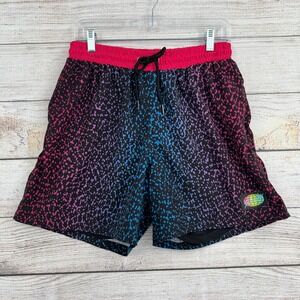 Slunks Athletic Shorts Mens 29 Multicolor Splatter Discos‎ Retro Activewear